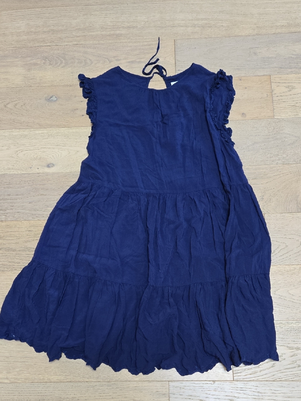 Jackson Rowe Navy Tiered Ruffle Dress